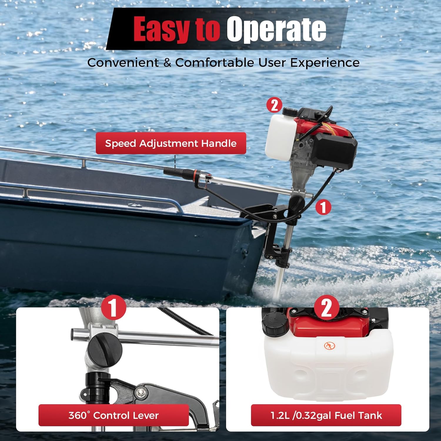 Fishing Boat Outboard Motor - เครื่องยนต์เรือติดท้าย 4 แรงม้า แบบ 4 จังหวะ