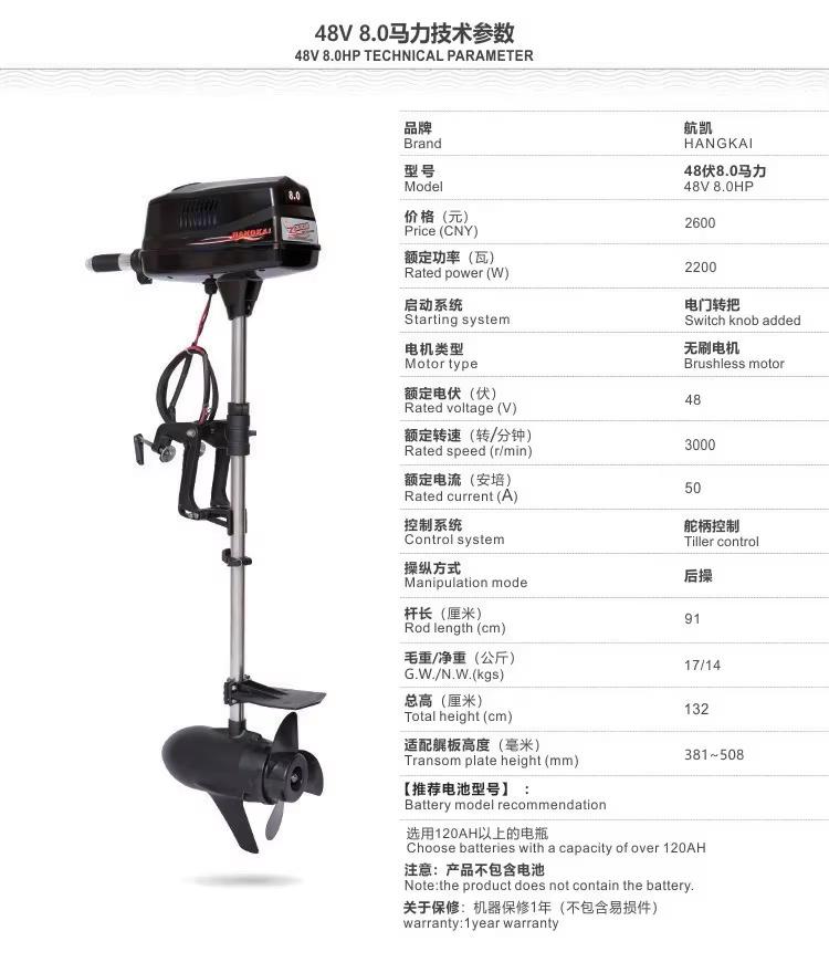เครื่องยนต์เรือไฟฟ้าแบบไม่มีแป - Fishing Boat Outboard Motor บทวิจารณ์และราคา