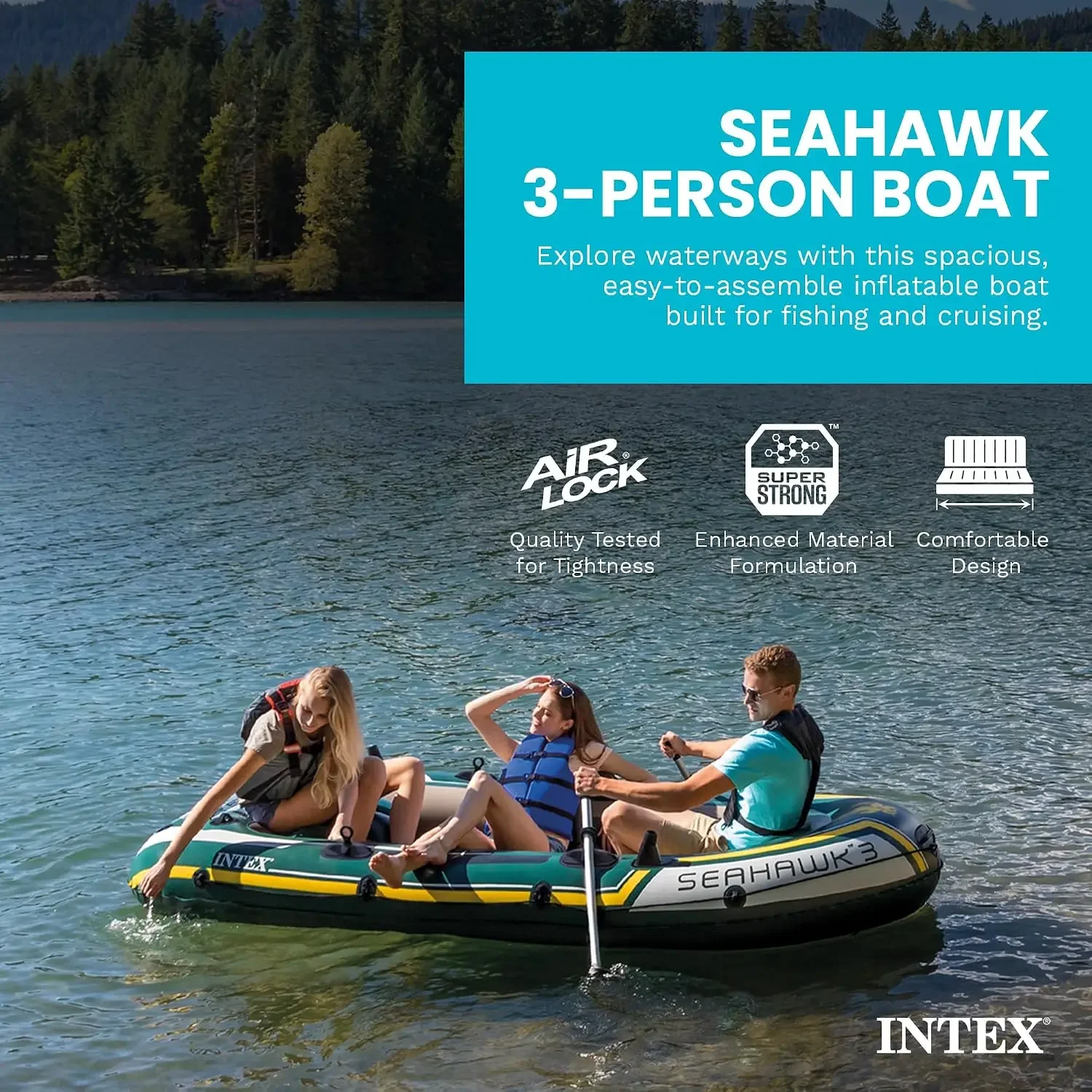 ชุดเรือยาง INTEX 66332EP รุ่น  - Fishing Boat Oar บทวิจารณ์และราคา