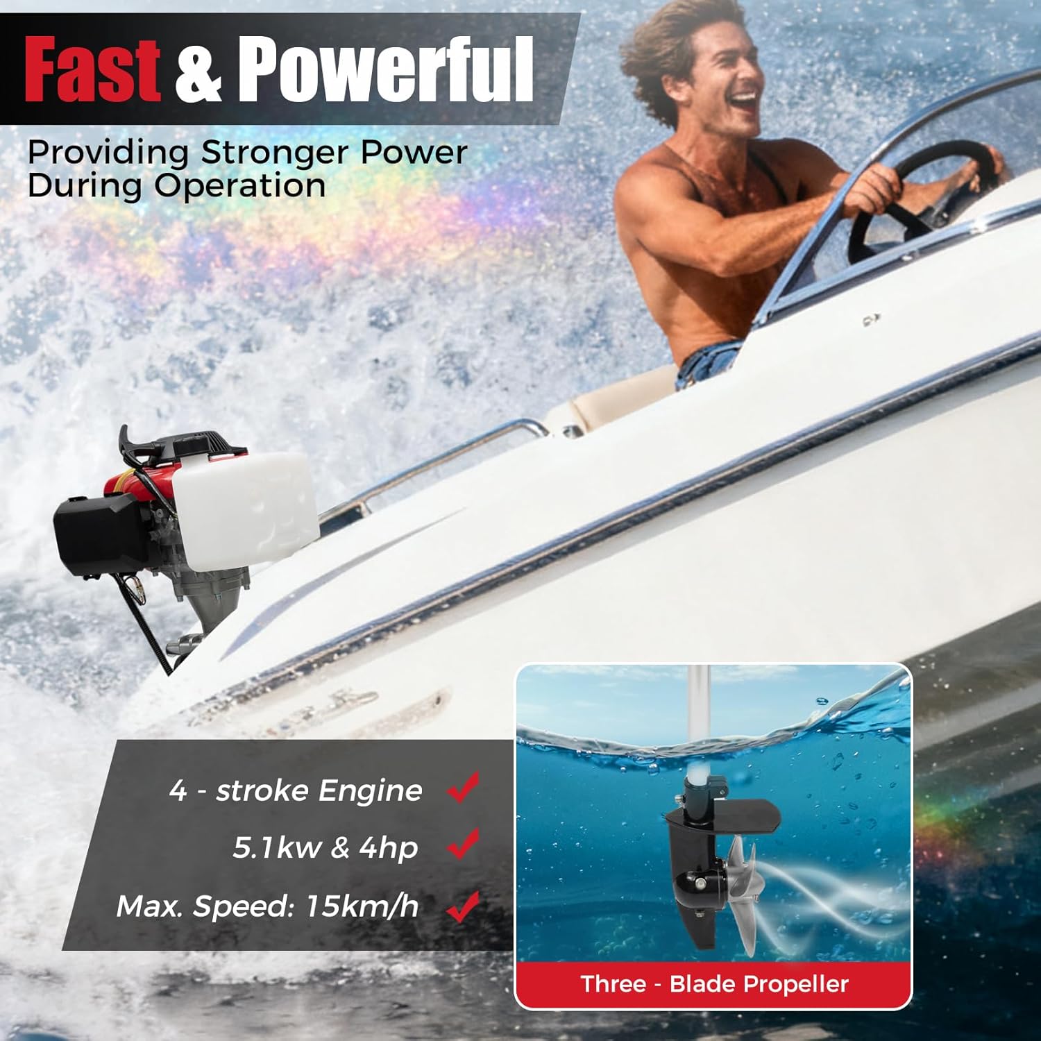 เครื่องยนต์เรือติดท้าย 4 แรงม้ - Fishing Boat Outboard Motor บทวิจารณ์และราคา