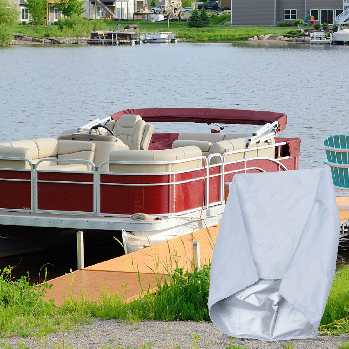 ผ้าคลุมเบาะเรือ 210D ผ้าอ็อกซ์ - Fishing Boat Cover บทวิจารณ์และราคา